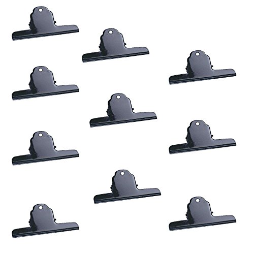 Alco-Albert 770S11 Briefklemmer aus Metall, 10 Stück, 75 mm, schwarz