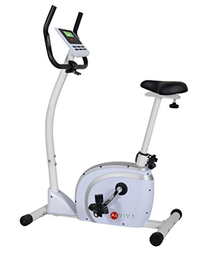 AsVIVA H19 Ergometer Cardio Heimtrainer mit 10kg Schwungmasse, Riemenantrieb inkl. Computer mit 12 Automatikprogrammen, 16 Level und Pulsmessung
