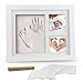 Produktbild Baby Handabdruck und Fußabdruck, Migimi Baby Holz Bilderrahmen mit Gipsabdruck, Hand und Fuß Gipsabdruck Set Abdruckset Fussabdruck - Geschenken für Babys, Neugeborene - Erinnerungen für die Ewigkeit