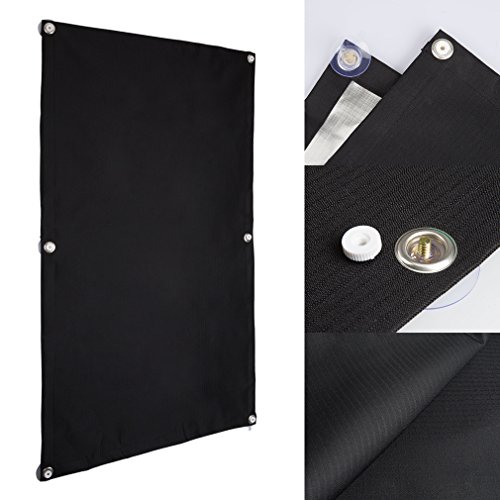 KINLO® Rollo für Dachfenster Schwarz 96 x 120cm(BxL) TOP Qualität Verdunkelungsrollo Dachfenster Hitzeschutz aus 100% Polyesterfasern Dachfensterplissee ohne Bohren Thermorollo für Verlux mit Krafthaftsaugern - 6