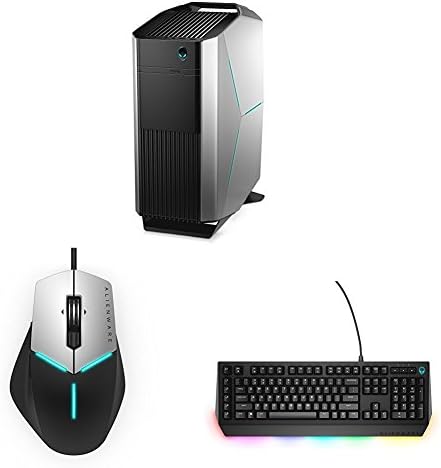 Alienware Aurora R6 Gaming Desktop - (Silver/Black) (Intel Core i5-7400, 8GB RAM, 1TB HDD, AMD RX570 4GB, Windows 10 Home), Alienware AW558 Advanced Gaming Mouse and Alienware AW568 Advanced Gaming Keyboard