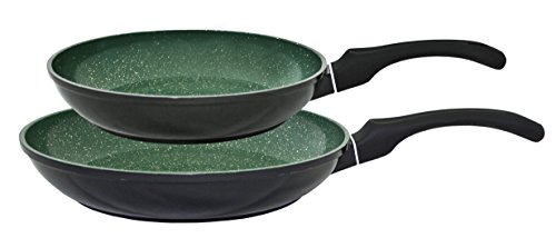 Kopf Pfannenset Emerald (Aluguss, 2-teilig, Keramikbeschichtung, Induktion) schwarz/grün