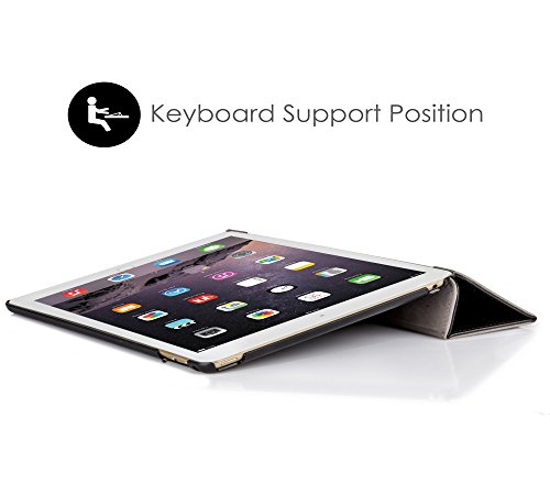 ForeFront Cases Hülle für iPad mini – Kunstleder – Ständer-Funktion – magnetische Auto Sleep/Wake-Funktion – inklusive Eingabestift & Displayschutz – Schwarz - 8