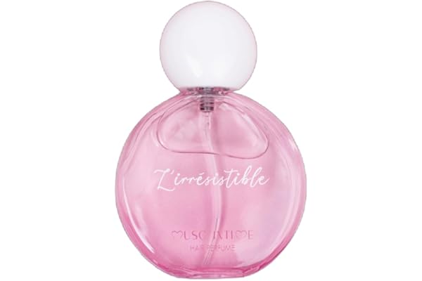 MUSC INTIME - Parfum Cheveux - Musc Blanc - L'Irrésistible - Soin Femme - Sublime ta chevelure - Parfume et hydrate toute la journée - Flacon Pompe - 50ml