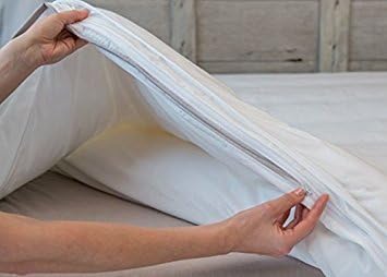 King Anti Allergy Anti Bacterial Anti Dust mite Duvet Quilt Protector Non Crinky Zippered (Anti Allergy Duvet Protector King)