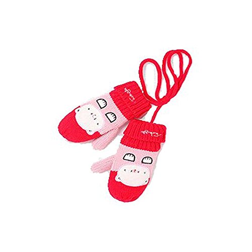 Babe Mall Inc® Cushiony Balmy Designed for Boys and Girls Winter Snow Winter Children's Mittens/Handwarmers/Gloves--Red cat+random gift