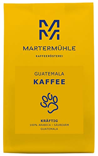 Martermühle | Kaffee Guatemala (500g) | Gemahlen | Premium Kaffeebohnen aus Guatemala | Schonend geröstet | Filterkaffee säurearm | 100% Arabica