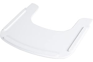 roba Plateau Repas pour Chaise Haute Évolutive Sit Up Flex - Amovible - Installation Rapide - Compatible avec Harnais de Sécurité - Nettoyage Facile - Bois Laqué Blanc