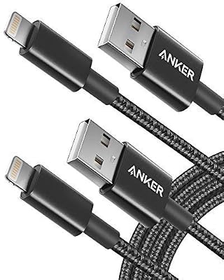 Anker câble USB 180 cm en Double tressage Nylon avec connecteur Lightning [certifié MFi par Apple] pour iPhone X / 8/8 Plus / 6s / 6s Plus / 6/6 Plus, iPad Air 2 et Autres