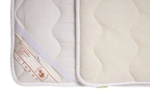 Unterbett, Naturhaarbett, Schonbezug, Auflagen, Merinowolle, Velour, 100% Wolle Größe: 160×200 - 3