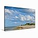 Produktbild Calvendo Premium Textil-Leinwand 75 cm x 50 cm Quer Leuchtturm Falshöft, Geltinger Birk, Schleswig-Holstein | Wandbild, Bild auf Keilrahmen, Fertigbild auf Echter Leinwand, Leinwanddruck