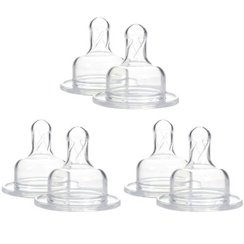 Dr. Brown's Level-3 Wide Neck Nipple, 6 Pack Size: Level 3
