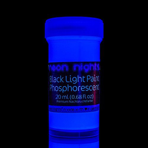 neon nights nachleuchtende Neon Farben | Phosphoreszierende Wandfarbe für Glow Effekt im Dunkeln | 8 x 20ml Leuchtfarben Paint Set - 8