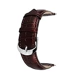 omyzam Herren Frau Leder Ersatz Uhr Armband mit Mode Sport und Freizeit Zubehör 19mm Braun
