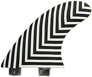 FCS Compatible M5 G5 Template HexCore Fibre Glass Surfboard Fin 3 Fin Set - Stripe