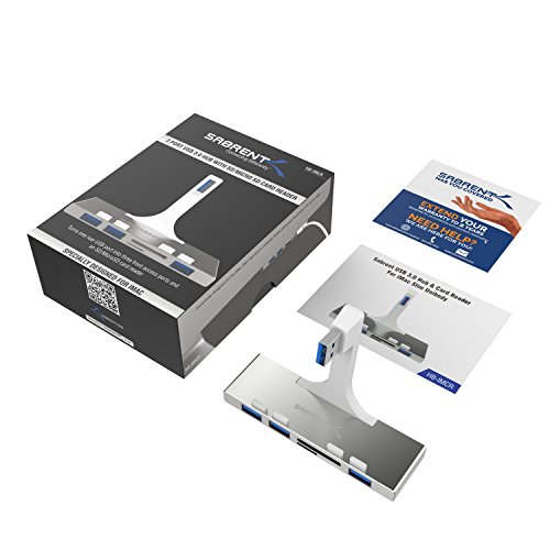 Sabrent USB HUB + Kartenleser – 3-Port USB 3.0 Hub mit Multi-In-1 Kartenleser für iMac (2012 und später) Schlanker einteiliger-Unibody [iMac Slim Unibody] (HB-IMCR) - 9