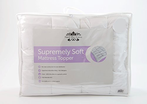 New 5 cm tief King Size Microfaser Matratzenauflage mit Pfirsich Feel Microfaser Gehäuse, Box genäht und elastischen eckgurten aus Lancashire Betten - 4