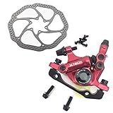 Material: aleación ligera HinGu-Disc brake Zoom HB-100 MTB Freno de Bicicleta HB100 Frenos de Bicicleta Pinza W Rotores Piezas de Bicicleta Pistón hidráulico Palanca de Freno en V bidireccional W (Color : F Red w Rotor)
