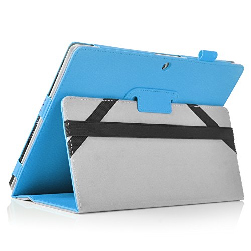 Lenovo Miix 310 hülle, IVSO hochwertiges PU Leder Etui hülle Tasche Case – mit Standfunktion,super 360° Anti-Wrestling, ist für Lenovo Miix 310 25,65 cm (10,1 Zoll HD) Tablet PC perfekt geeignet, Blau - 4