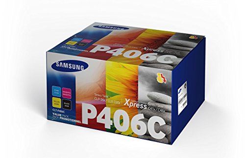 Samsung CLT-P406C Rainbow Pack - T ner para Samsung CLP-360 365 368 CLX-3300 3305 4 unidades Cian Magenta Amarillo Negro reviews Samsung CLT-P406C Rainbow Pack - T ner para Samsung CLP-360 365 368 CLX-3300 3305 4 unidades Cian Magenta Amarillo Negro