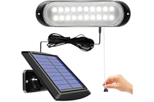 CKLHCFF Solarbewegungs-Sensor-Licht 20 LEDs Trennbare Solarlicht mit 5m Linie Outdoor Indoor wasserdichte Solarlampe Zugschalter Beleuchtung für Gartenhaus Zimmer Yard