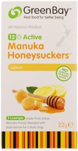 Green Bay Honeysuckers Lemon 12+ Active Manuka Honey 8 per pack