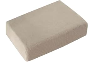 Miecoae Copri Pouf Elasticizzato Rettangolo Quadrato Poggiapiedi Divano Fodere Coprisgabello (Color : #1, Size : 45-55cm/18-22in)