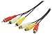 Produktbild Eurosell AV Cinch Verlängerungskabel Composite-Videokabel 3x RCA male Stecker - 3x RCA Buchse female 3m 3 Meter