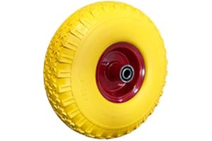 KUTLU DEUTSCHLAND GMBH 300mm PU Vollgummi Ersatzrad (4.00-4) Ersatzreifen für Sackkarren 95x16mm