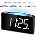 Produktbild Schlafzimmer Wecker, 7” Große Digital Led Uhren, 7 Farbige Nachtlichter, Full Dimmer, 2 USB-Ladegeräte, 12/24H, Steckdose Betrieben & Batterie-Backup, Reisewecker für Schreibtisch, ältere, Kinder