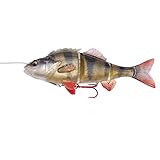 Savage Gear 4D Line Thru Perch Gummifisch Barsch zum Spinnfischen, Gummiköder zum Schleppangeln, Hechtköder, Spinnköder, Farbe:Perch (Barsch), Länge/Gewicht:17cm - 63g