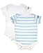 Dribble Stop Top Baby-Boys Dripple Packet 2 Bodysuit, Blue (Blue White) 0-3 Months (Manufacturer Size: 0-3 Months)
