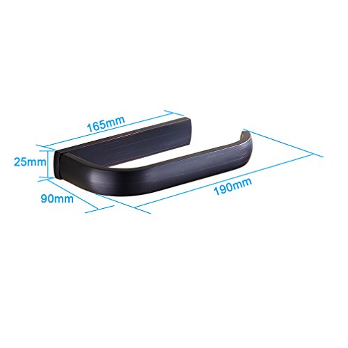 Auralum® Klopapier Halter Toilettenpapierhalter Klopapierhalter WC Rollenhalter Schwarz - 3