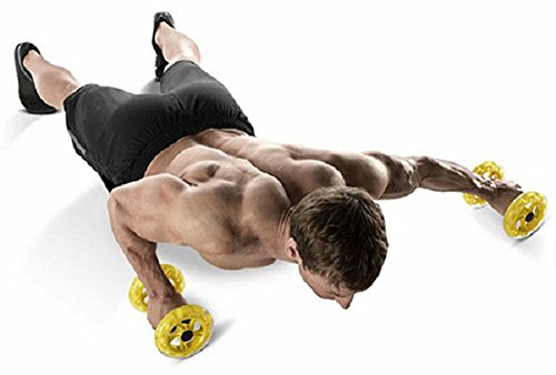SKLZ APD-CW01-02 Trainingsrollen Bauchtrainer Core Wheels black/yellow - 5
