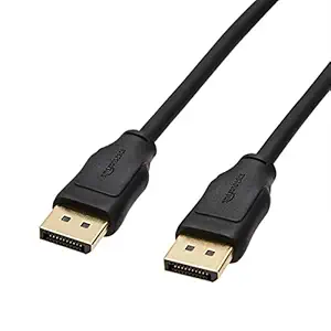 AmazonBasics 6 Feet DisplayPort to DisplayPort Cable - (Not HDMI Cable)