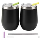 Wärme Isolationstechnologie: Der Weinbecher ist mit dem doppelwandigen Vakuumisolationsdesign heißen Kaffee oder eisigen Wein für 3 bis 9 Stunden warm oder kalt halten, allerdings muss der Deckel zu. Außerdem wird der Becher dank der doppelten Edelstahlwand niemals schwitzen. Man kann es zu jeder Jahreszeit verwenden.