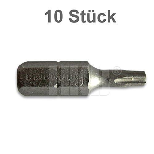 10 Stück Torx Bits, T 15, 1/4" x 25mm, Hochleistungsstahl, Artikel-Nr. 20211