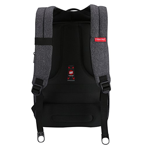 Tigernu 17inch USB laptop backpack  anti-theft business travel rucksack  Charcoal Black   charcoal black 