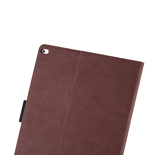 iPad PRO 12.9″ 2017 Hülle – JAMMYLIZARD Ledertasche Smart Cover mit Standfunktion für iPad PRO 12.9″ 2017, BRAUN & HONIG, [MIT STIFT-HALTER] - 5