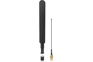 MESHNOLOGY Meshtology Meshtastic 850-900MHz LoRa Antenna 10dBi Gain Long Range Outdoor Antenna 21cm Omni SMA Times for ESP32 LoRa V3 RAK Development Board with 10cm Extension Cable