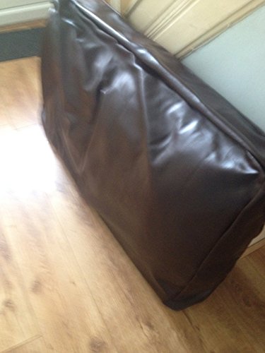 Doggyzzz Coussin pour chien en imitation cuir, imperméable, anti-puces et anti-acariens, facile à nettoyer avec intérieur amovible Marron 127 x 76 x 23 cm