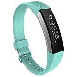 Knowin Große Ersatz-Armband-Silikonschlaufe für Fitbit Alta HR Watch Gummi uhrenarmband Leder 20mm braun mm 22mm 14mm schwarz 24mm lang