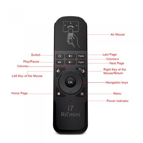 Rii Mini i7 Wireless – Fernbedienung mit Gyro-Maus für Smart TV, Spielkonsolen (PS3 – PS4 – Xbox 360 – Xbox ONE), PC (Windows – Mac – Linux), Mini PC und tablet Android - 2
