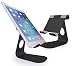 Produktbild MyGadget Aluminium Tablet & E-Reader Ständer - Verstellbare Stand Halterung Tisch Halter für z.B. Apple iPad Pro, Air, Mini/Galaxy Tab A, S2 - Schwarz