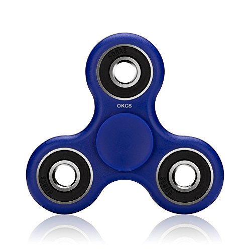 Preisvergleich Produktbild Fidget Spinner - OKCS - Spielzeug Tri Spinner Stresslöser ADD ADHS Konzentration - Blau