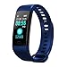 Produktbild YuStar Blutdruck und Herzfrequenz Armband, 2,4 cm Touch Bildschirm Blut Sauerstoff Überwachung Sport Tracker – Sleeping Kontrolle – Schrittzähler – Smart Reminder – Stoppuhr M blau