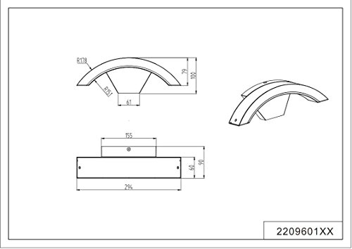 Trio Leuchten LED-Aussen-Wandleuchte Harlem in Aluminiumguss, anthrazit 220960142 - 4