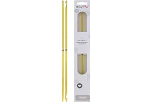 KNITPRO Knit Pro 51423 - Uncinetto Doppio Tradizionale Tunisino, 6 mm, Giallo