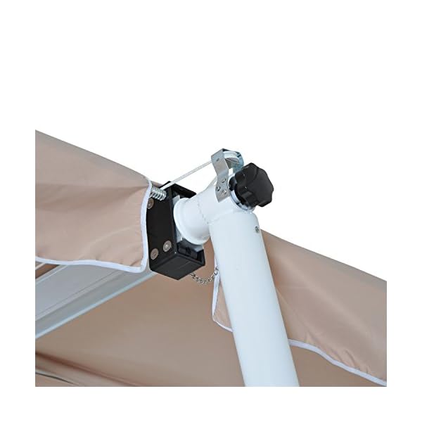 Outsunny Standing Awning Garden Outdoor Manual Canopy Sun Shade Wedding Event Shelter UV Blocker Aluminium Frame - Image 8