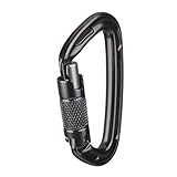 Auto-mosqueton Cikuso Mosqueton de Aluminio de Escalada montanismo autoblocante 24kN - Gris Oscuro